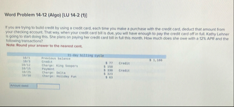 Word Problem 1 4 - 1 2 ( Algo ) [ LU 1 4 - 2 ( 1