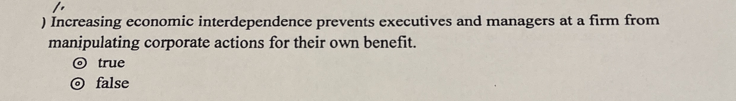 Increasing economic interdependence prevents