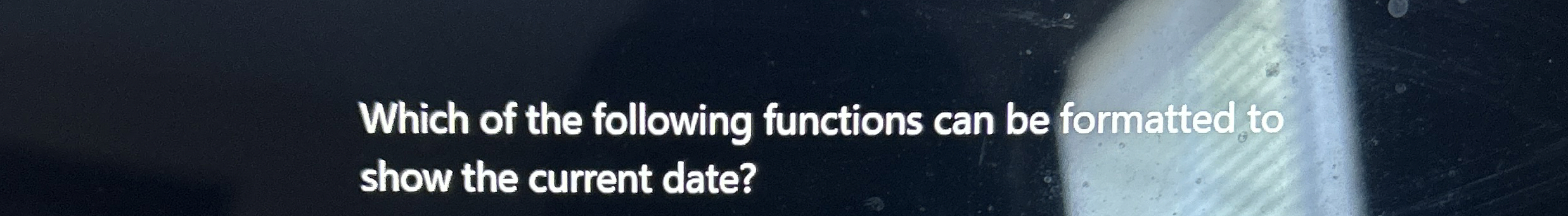 Which of the following functions can be