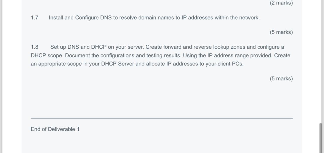 Question 1 X Marks Study the scenario and