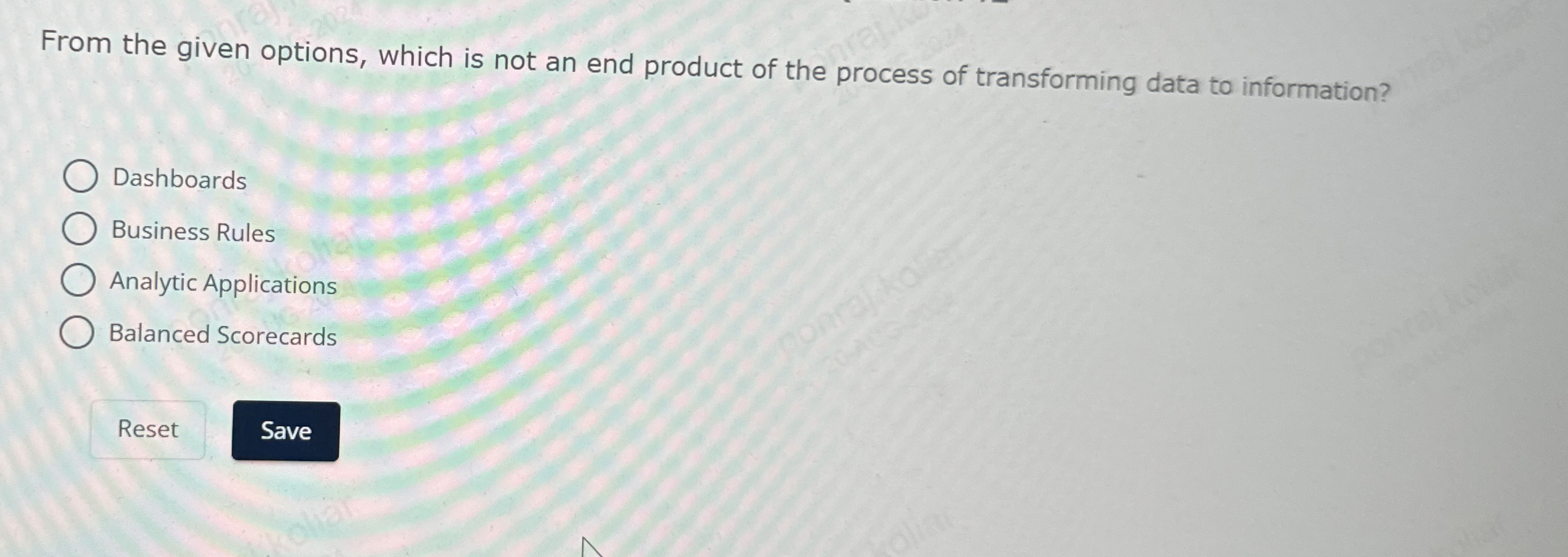 From the given options, which is not an end