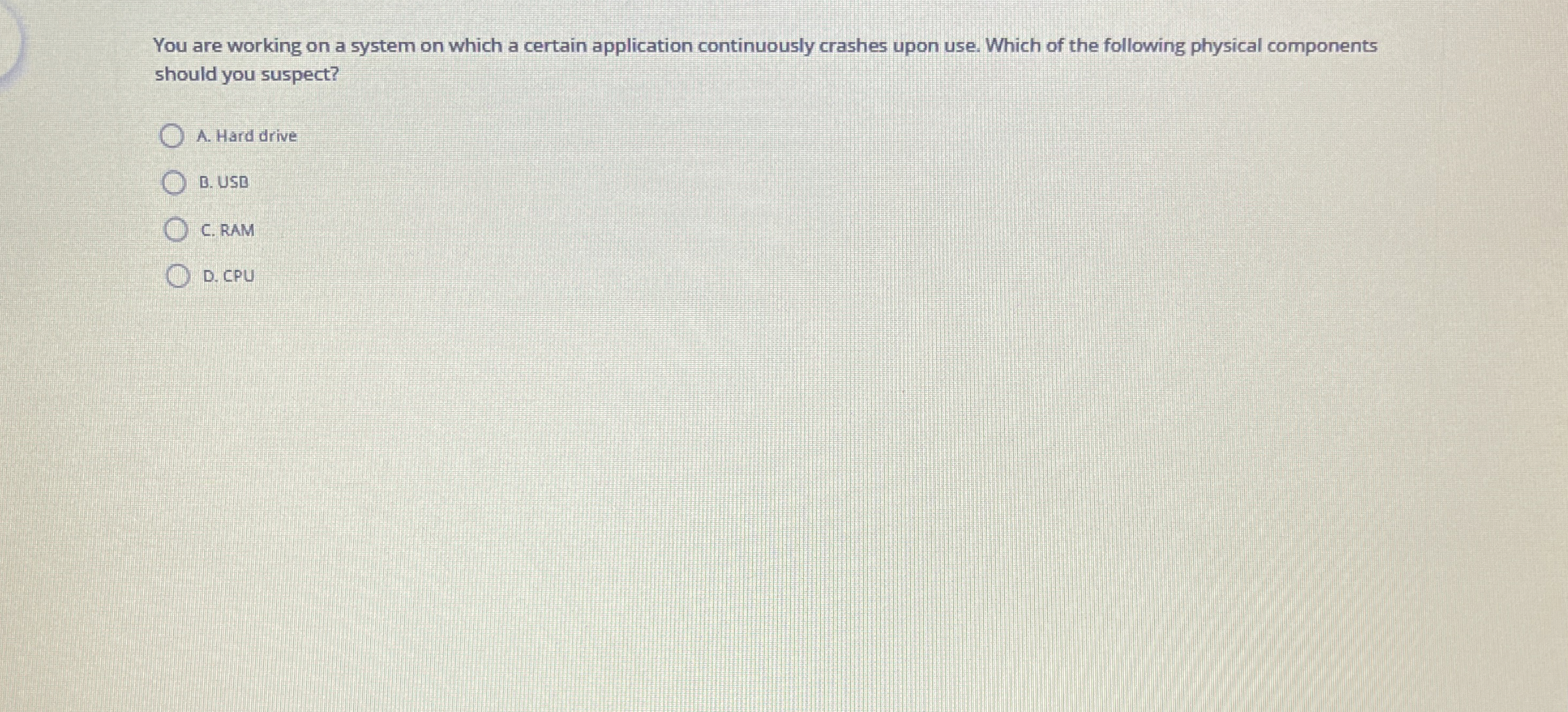 You are working on a system on which a certain