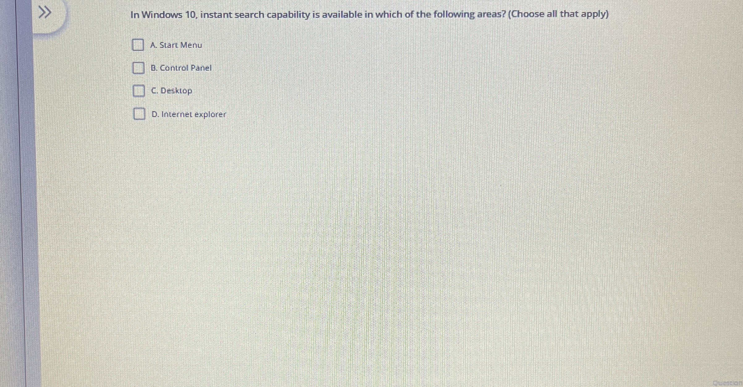 In Windows 1 0 , instant search capability is