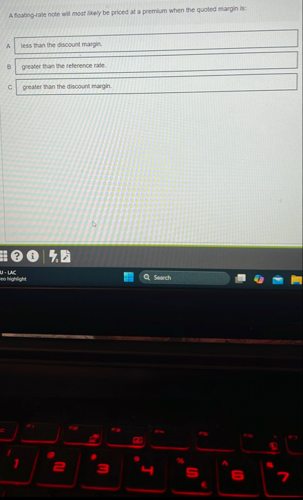 A floating - rate note will most likely be priced