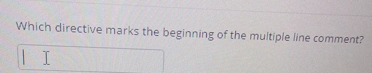 Which directive marks the beginning of the
