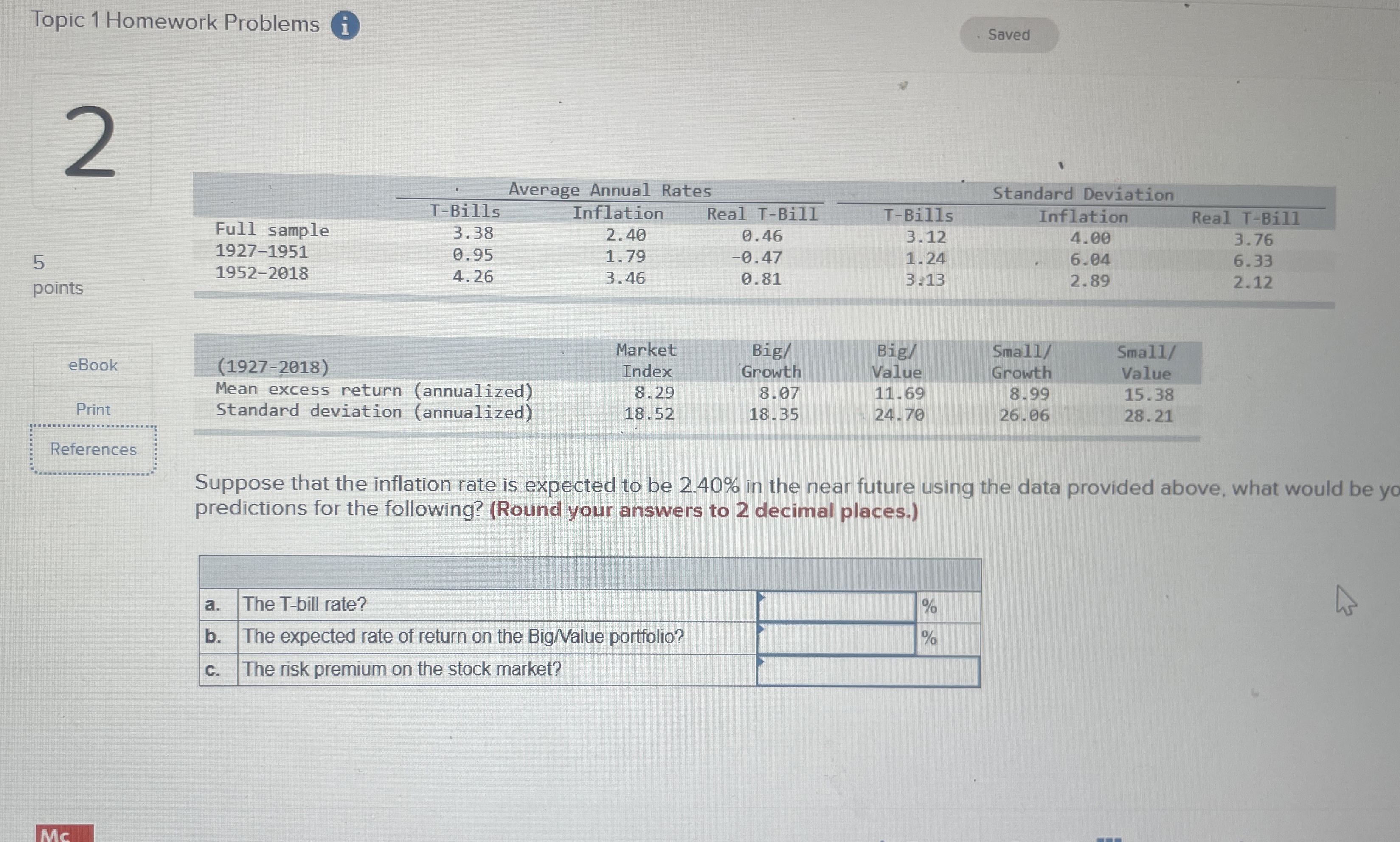 Topic 1 Homework Problems References Suppose that