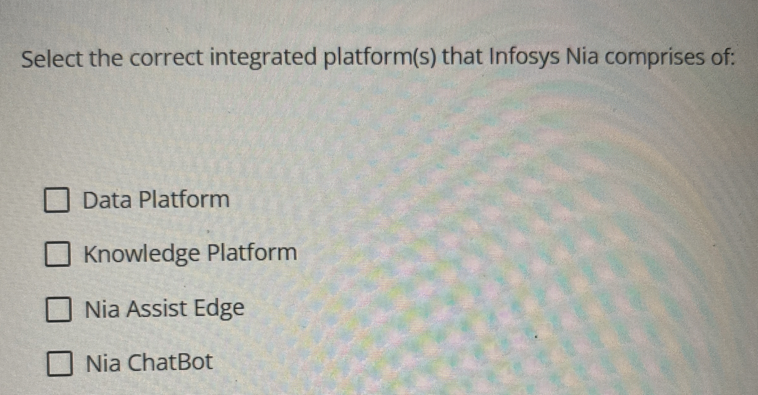 Select the correct integrated platform ( s ) that