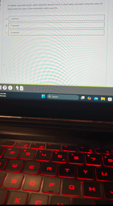 A callable corporate bond's option - adjusted