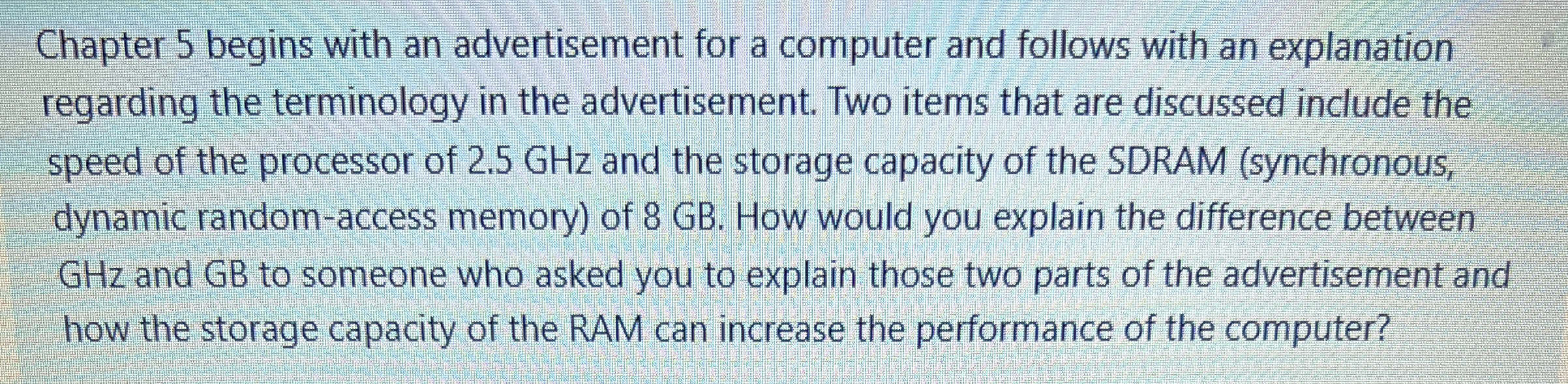 Chapter 5 begins with an advertisement for a