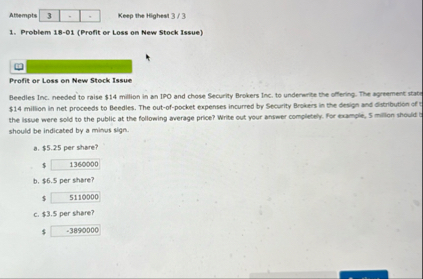 Atsempts Keep the Highest 3 / 3 Problem 1 8 - 0 1