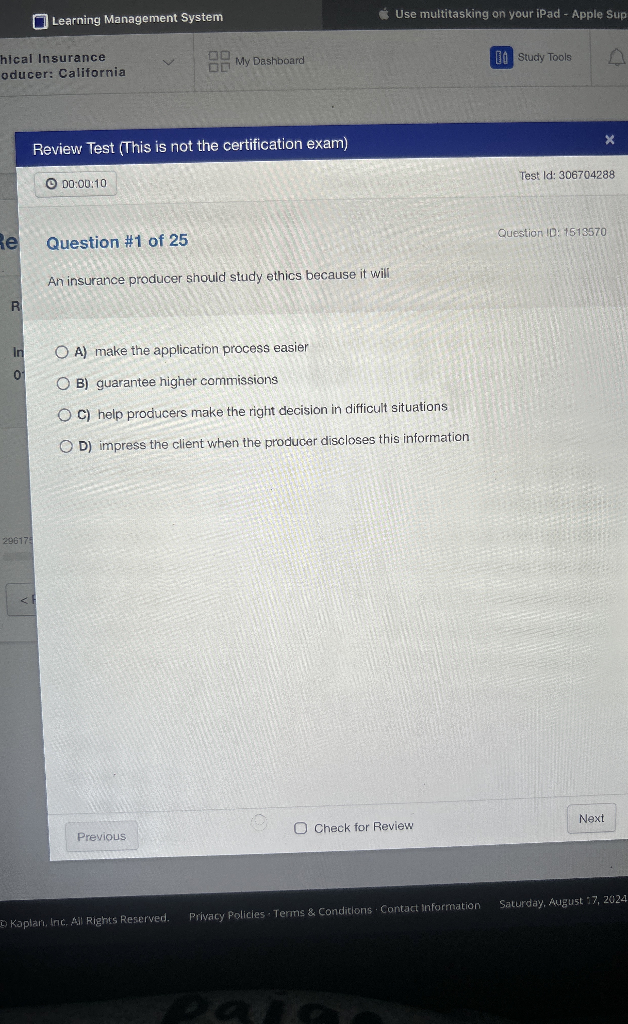 Learning Management System Use multitasking on