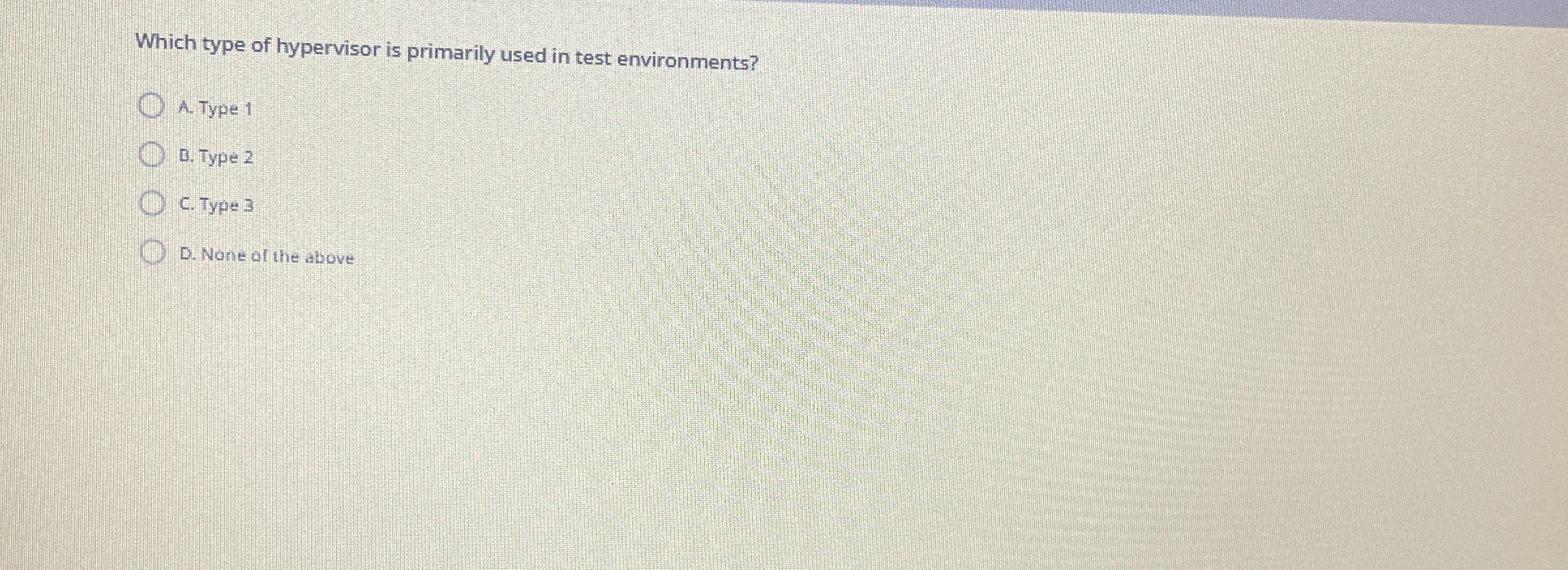 Which type of hypervisor is primarily used in