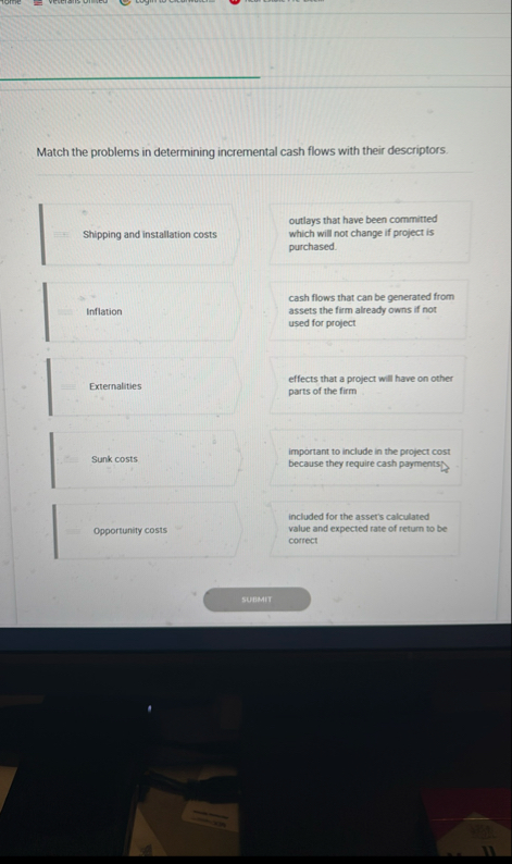 Match the problems in determining incremental