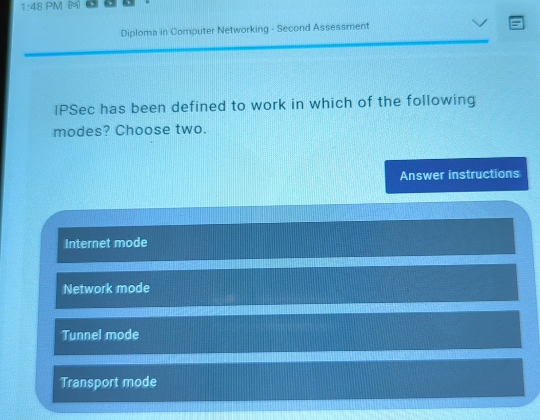1 : 4 8 PM Diploma in Computer Networking -