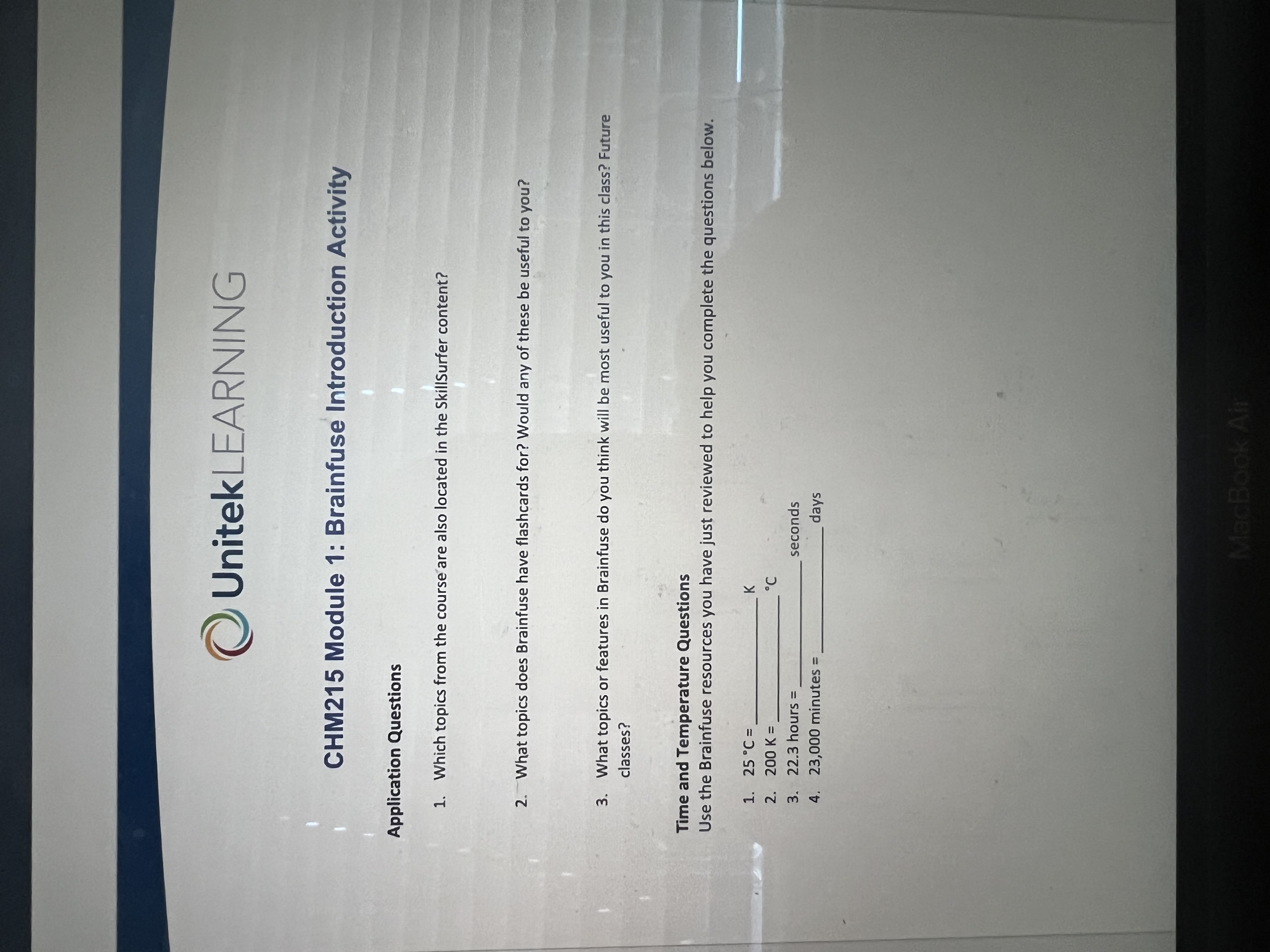 ( UnitekLEARNING CHM 2 1 5 Module 1 : Brainfuse