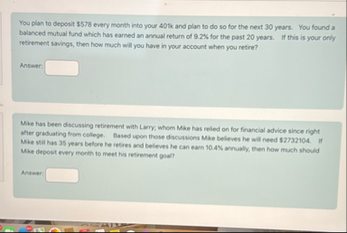 You plan to deposit $ 5 7 8 every month into your