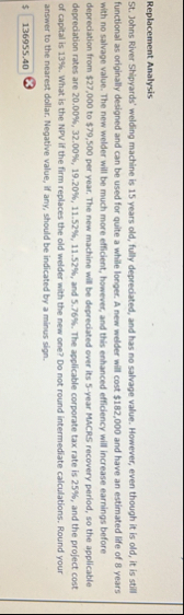 Replacement Analysis St . Johns River Shipyards'