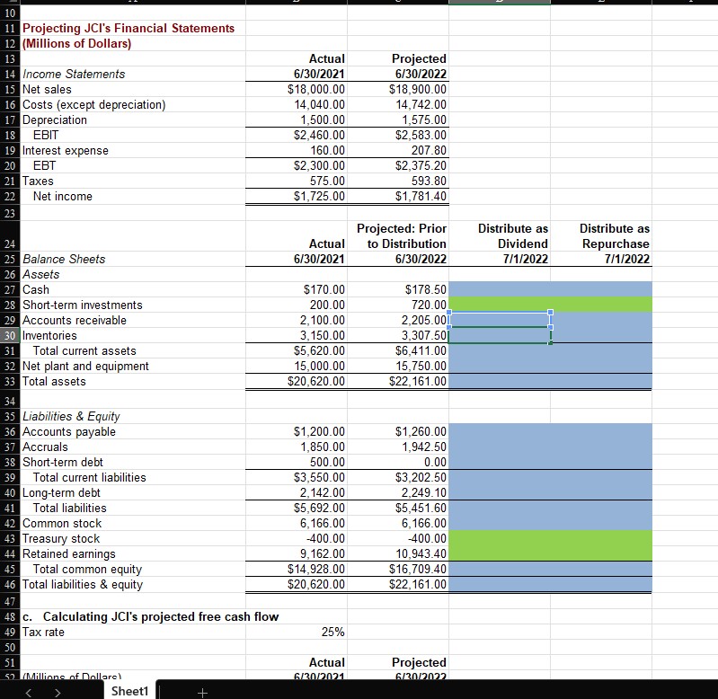 Question Content Area Excel Activity: