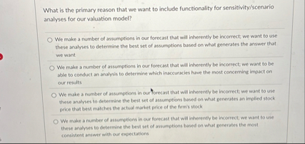 What is the primary reason that we want to