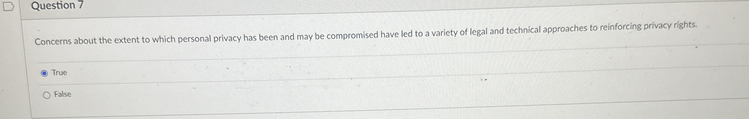 Question 7 Concerns about the extent to which