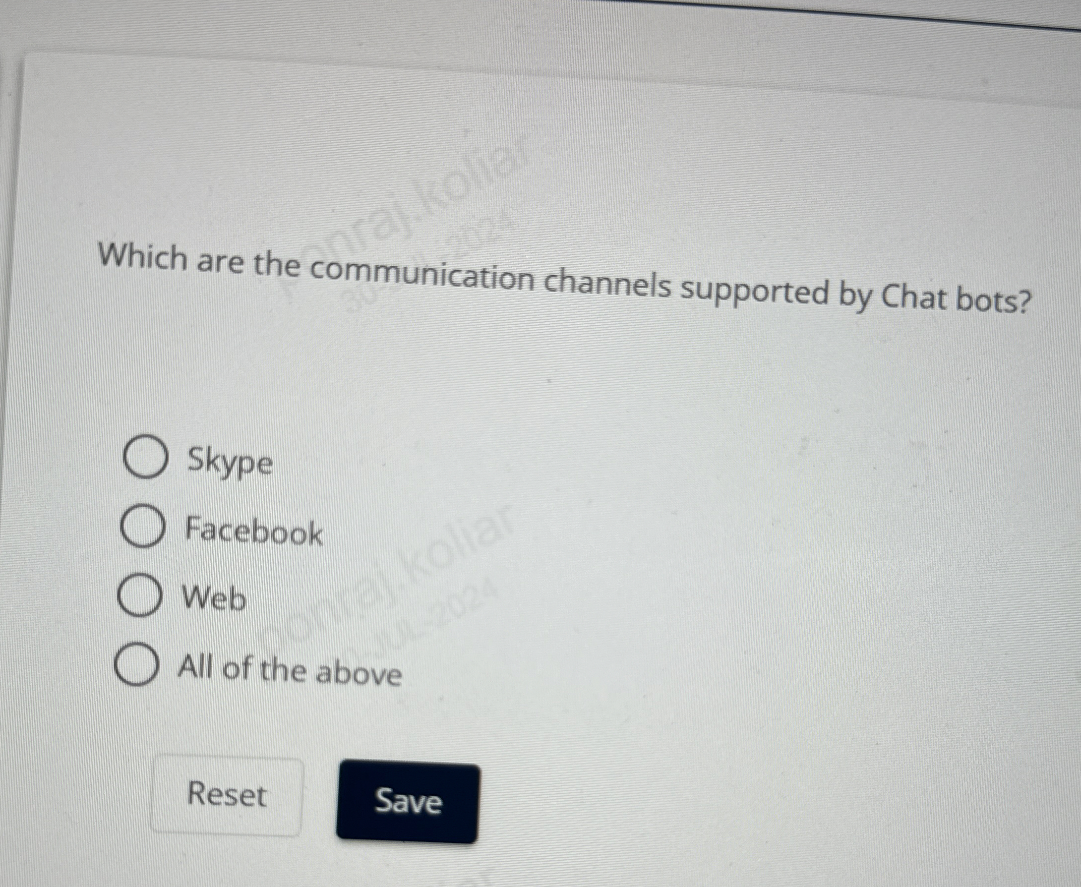 Which are the communication channels supported by