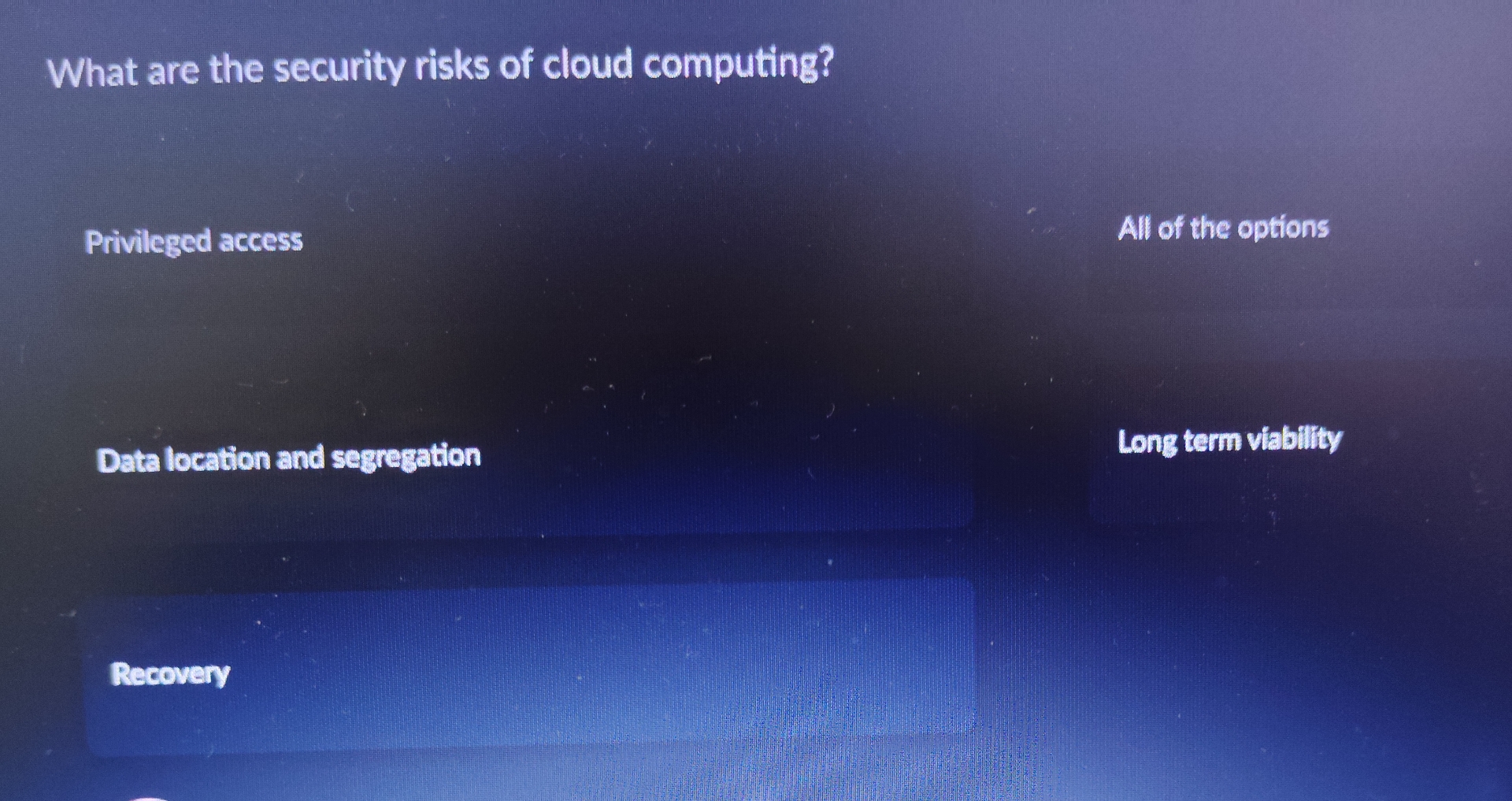 What are the security risks of cloud computing?
