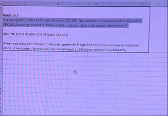 Do it on a microsoft excel sheet Quevtion 1 in a