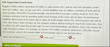 Self - Supporting Growth Rate Maggie's Muffins
