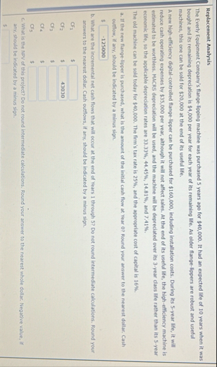 Replacement Analysis The Everly Equipment