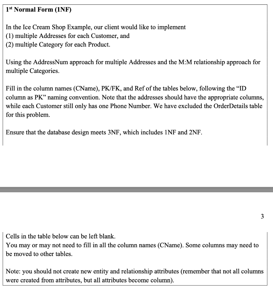 Computer Science Need urgently 1 s t Normal Form