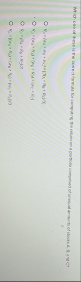 Which one of these is the correct formula for