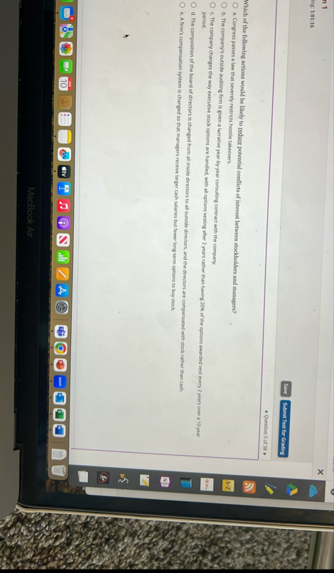 n 1 ing: 1 : 0 1 : 1 6 Question 5 of 3 8 . Which