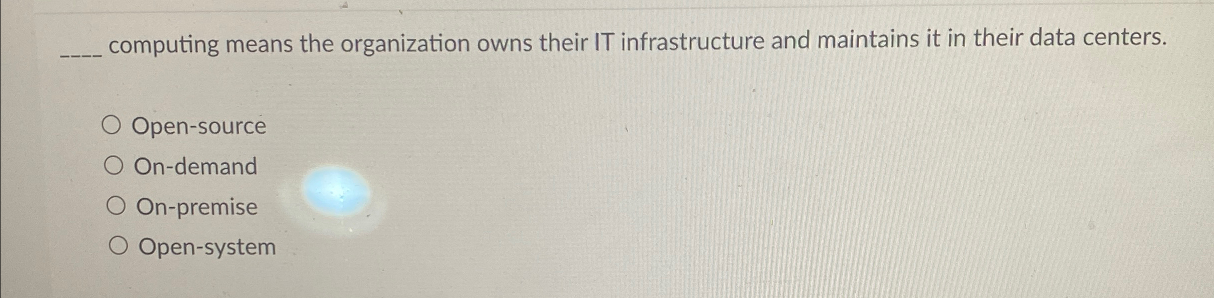 q , computing means the organization owns their