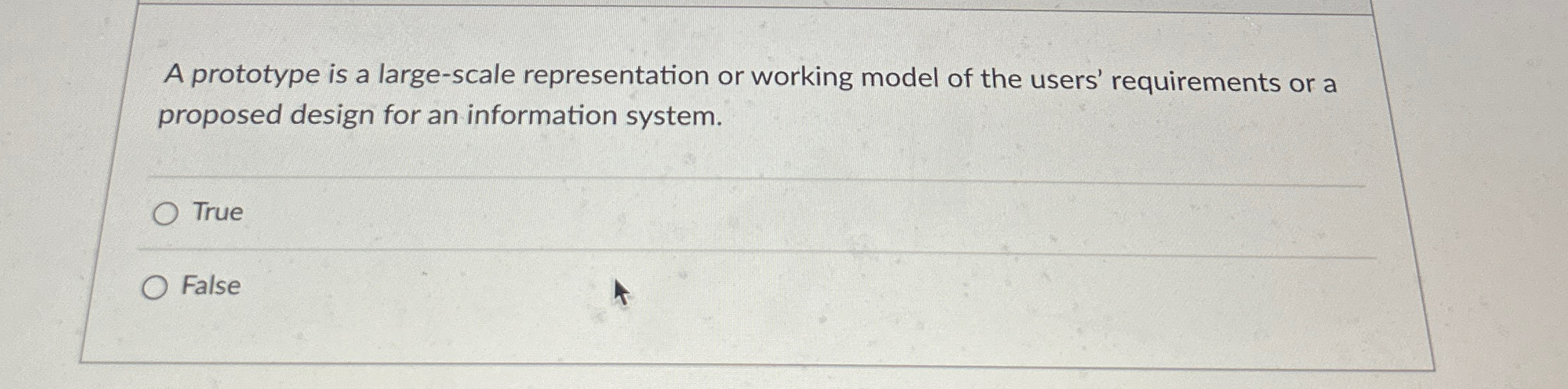 A prototype is a large - scale representation or