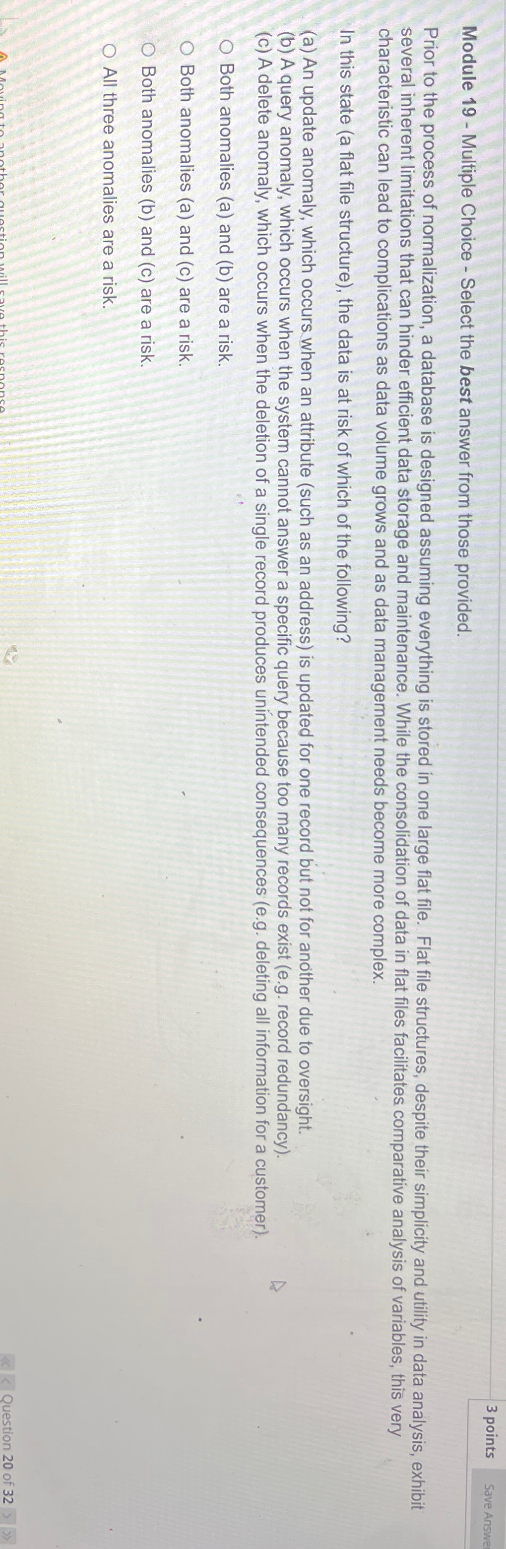 Module 1 9 - Multiple Choice - Select the best