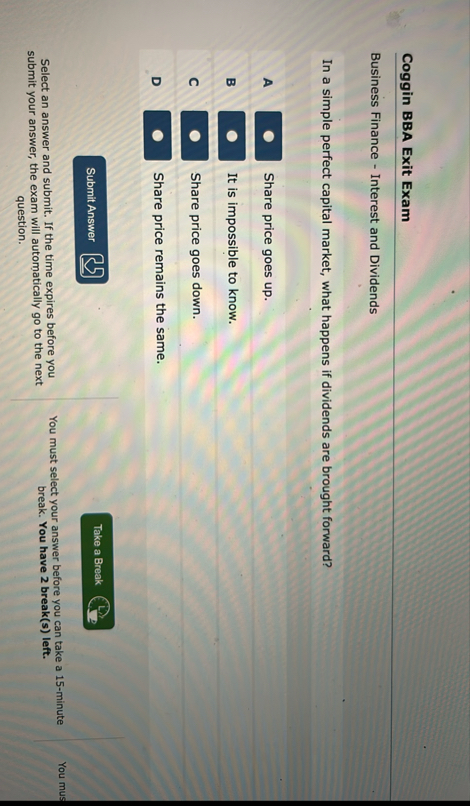 Coggin BBA Exit Exam Business Finance - Interest