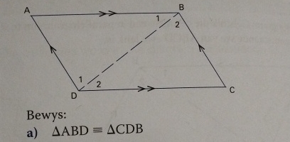 Bewys: a ) ? ? ? ? A B D - ? ? ? ? = C D B