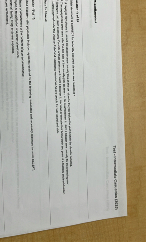 Test - Intermediate Casualties ( 2 0 2 5 )