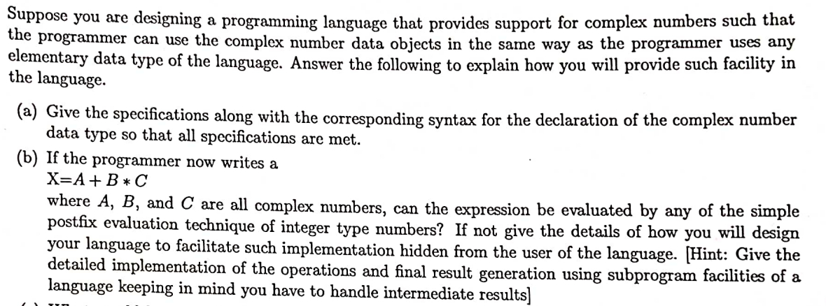 Suppose you are designing a programming language