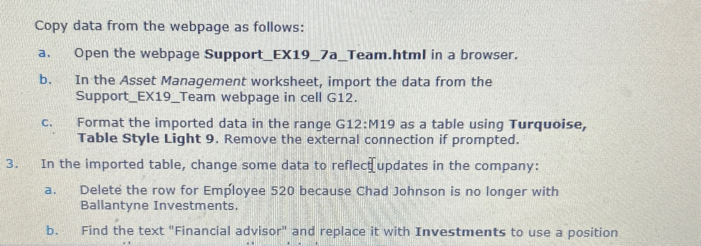 Copy data from the webpage as follows: a . Open