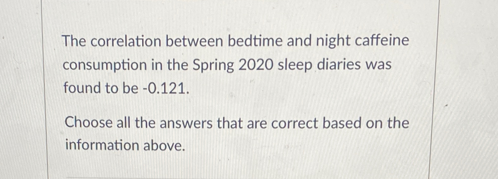 The correlation between bedtime and night