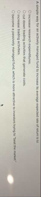 A simple way for an actively managed fund to