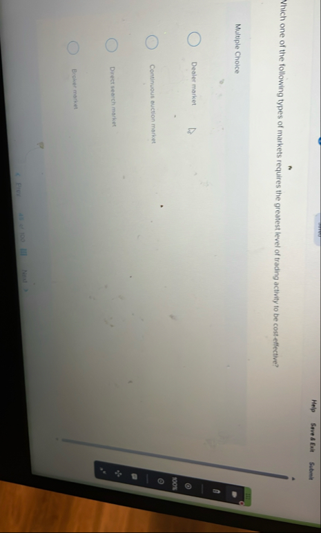 0 1 0 T Help Save 4 Exit Submit Which one of the