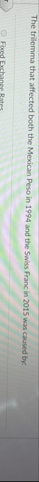 The trilemma that affected both the Mexican Peso