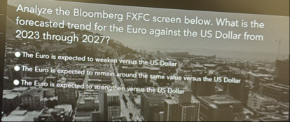 Analyze the Bloomberg FXFC screen below. What is