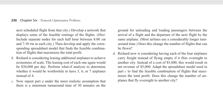 Case 6 - 3 Airline Scheduling Richard Cook is