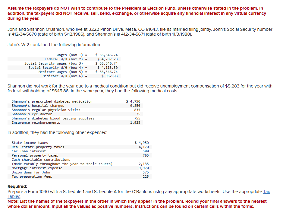 Form 1 0 4 0 for a Single taxpayer with no