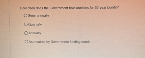 How often does the Government hold auctions for 3