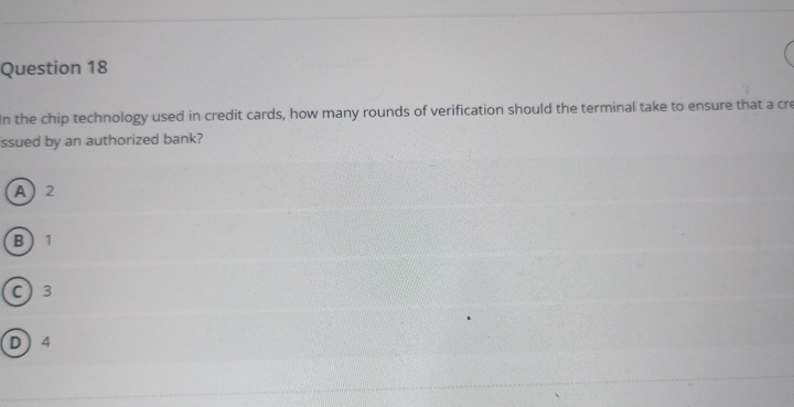 Question 1 8 In the chip technology used in