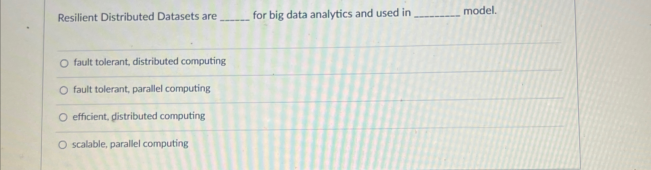 Resilient Distributed Datasets are for big data